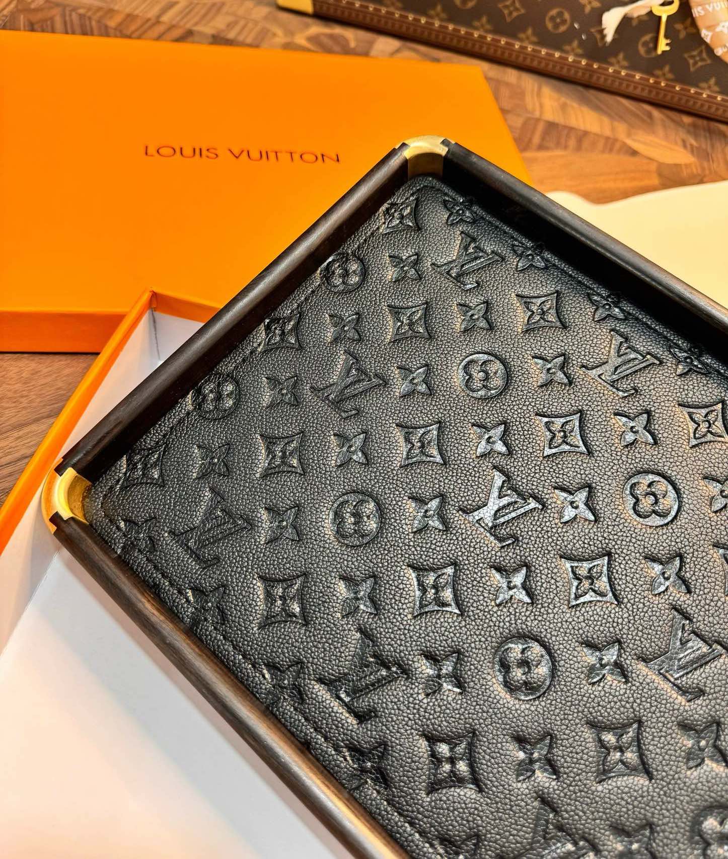 LV RECTANGLE SERVING TRAY (BLACK)