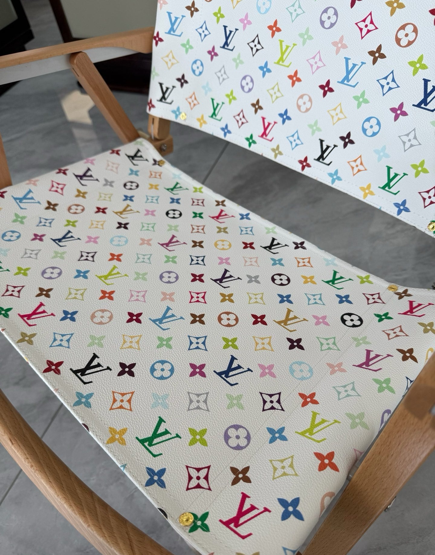CUSTOM LV FOLDING CHAIR (MULTICOLOUR)