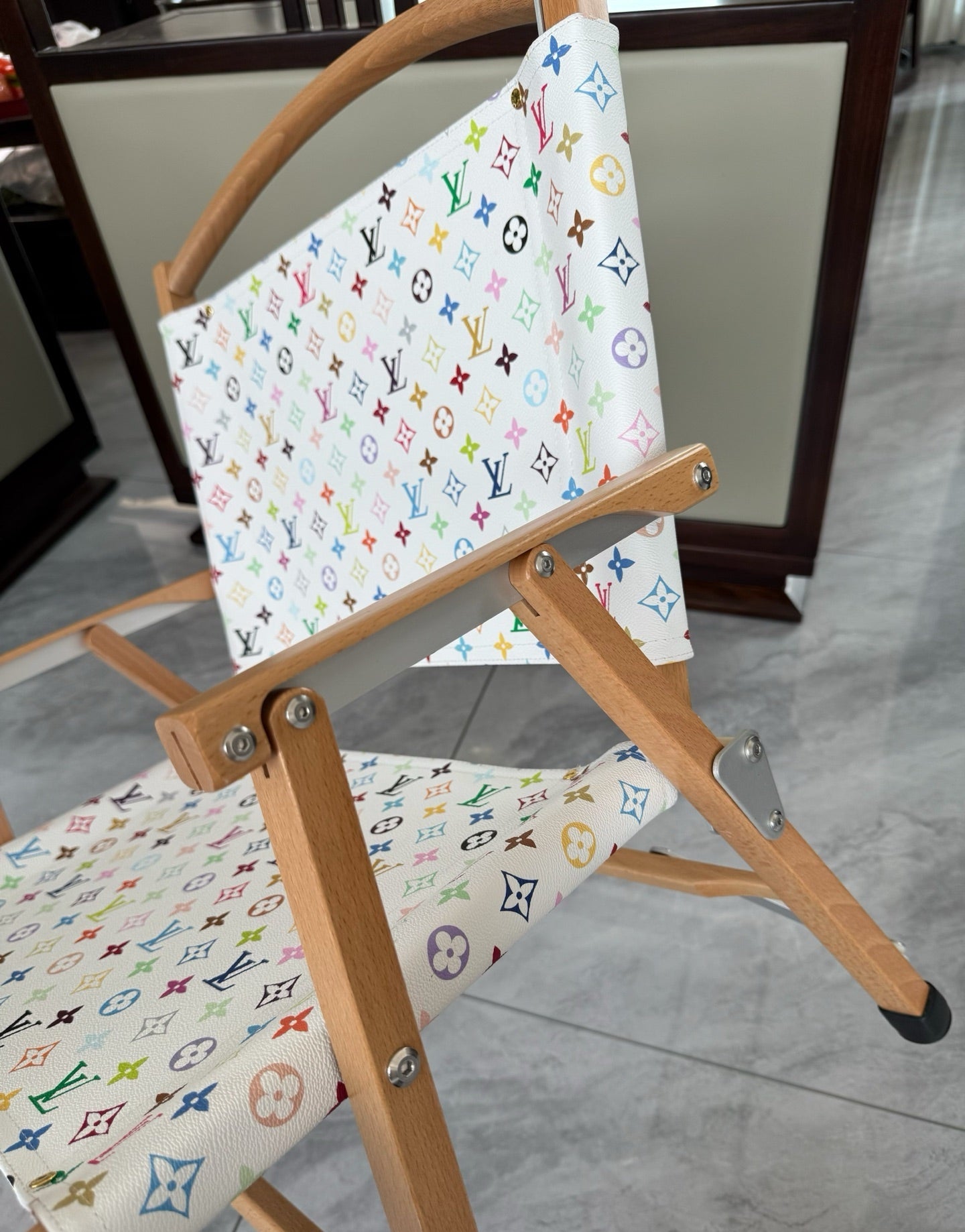 CUSTOM LV FOLDING CHAIR (MULTICOLOUR)