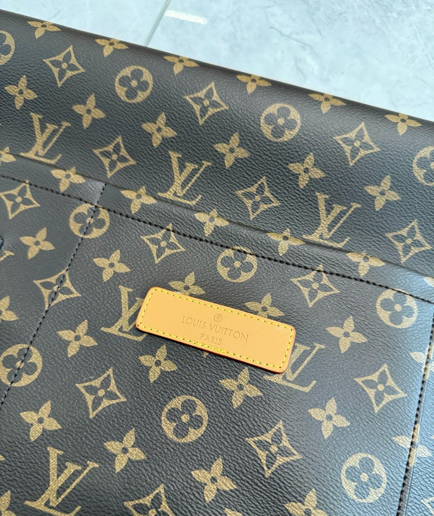CUSTOM LV LEATHER APRON