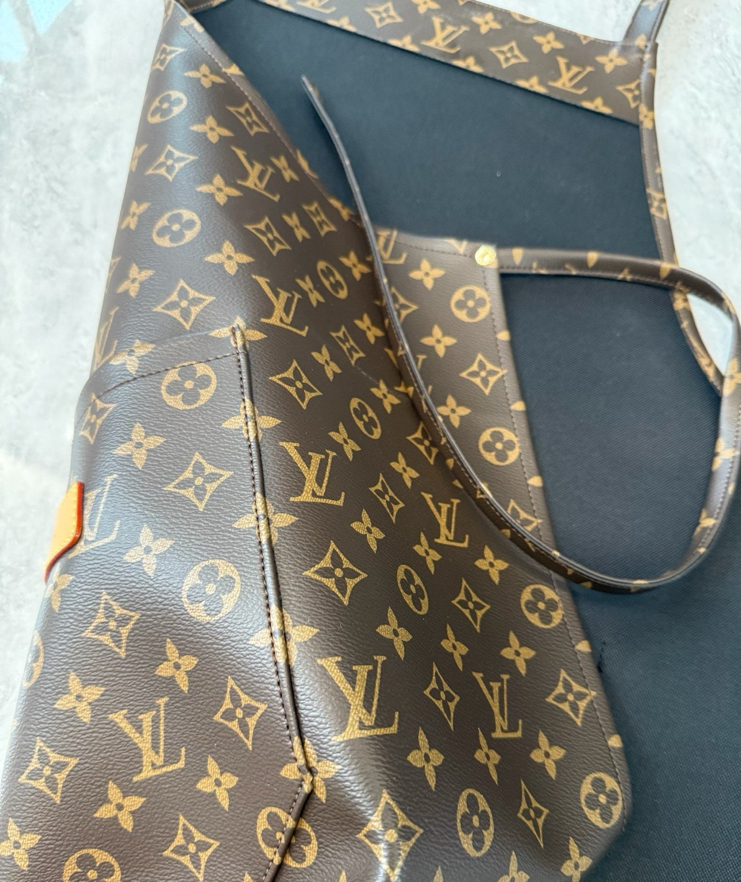CUSTOM LV LEATHER APRON