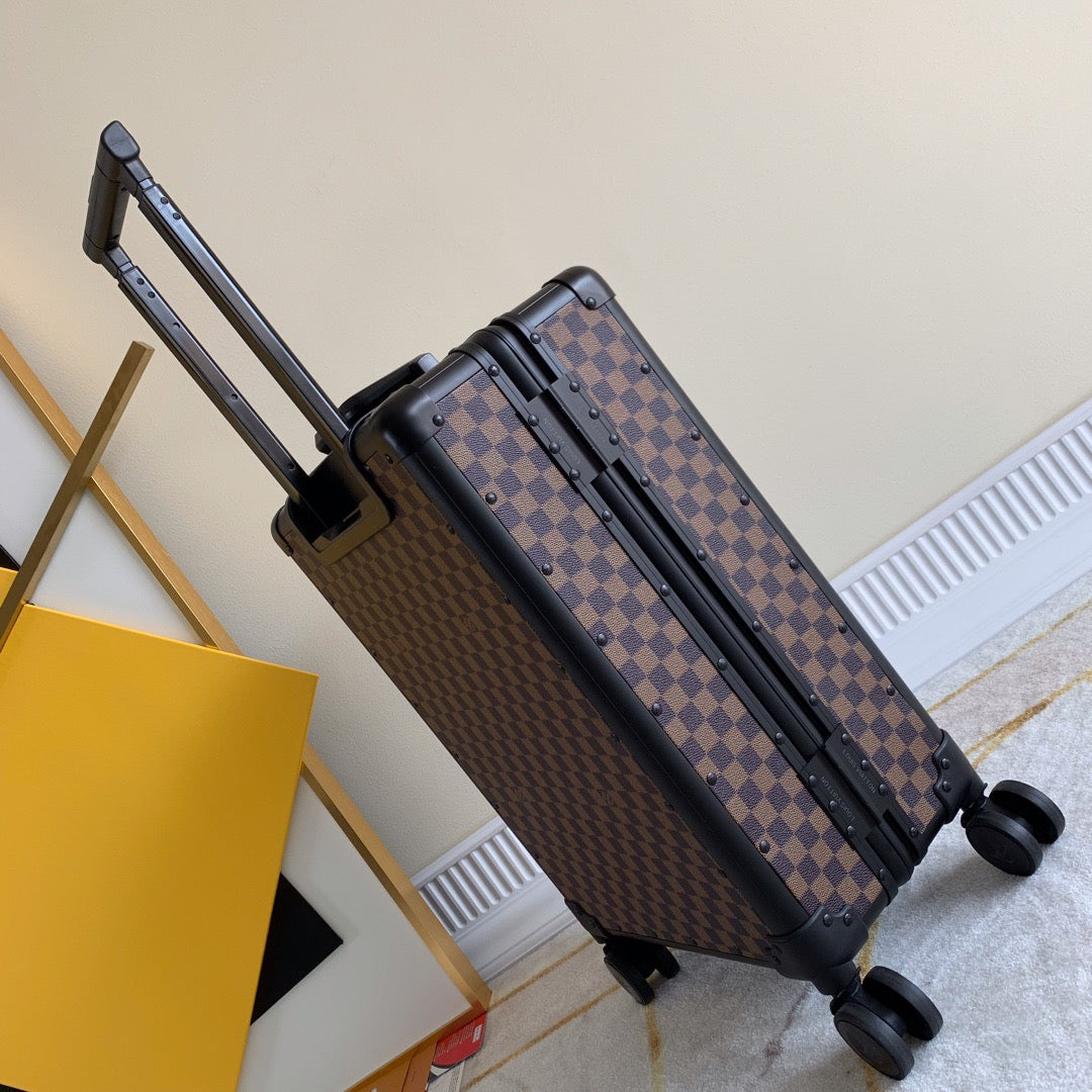 CUSTOM BROWN DAMIER CABIN 37L ZIPLESS SUITCASE