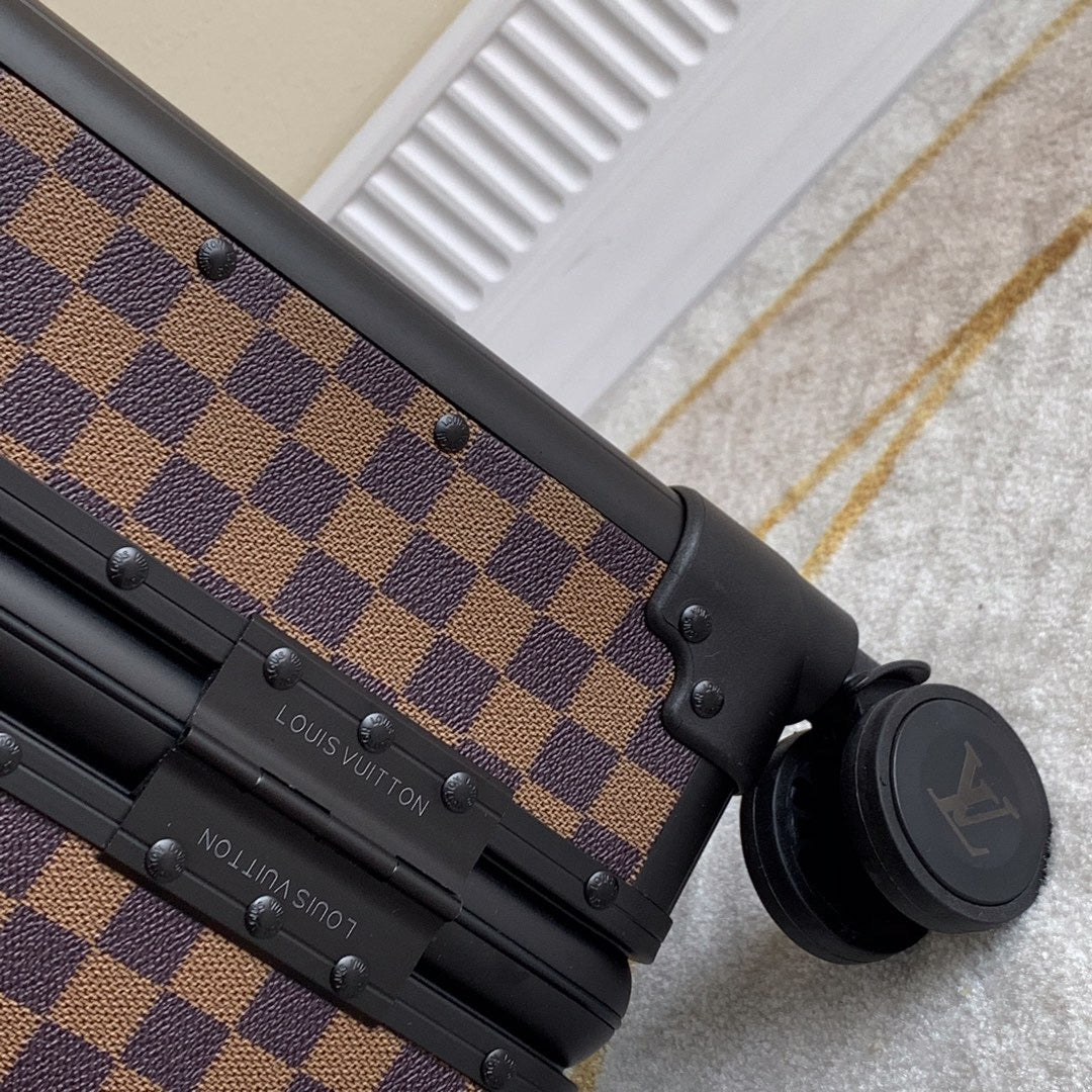 CUSTOM BROWN DAMIER CABIN 37L ZIPLESS SUITCASE