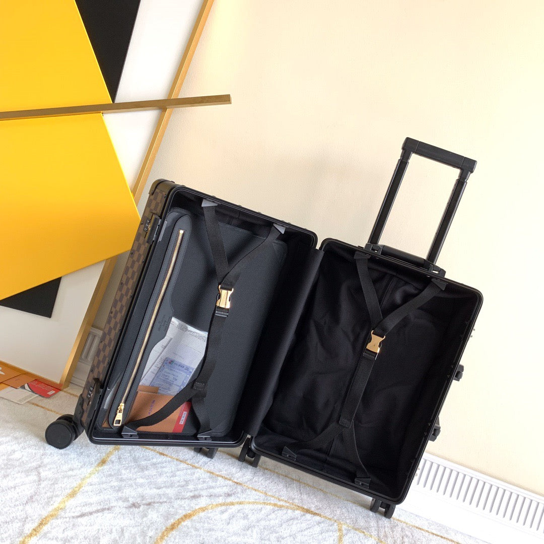 CUSTOM BROWN DAMIER CABIN 37L ZIPLESS SUITCASE