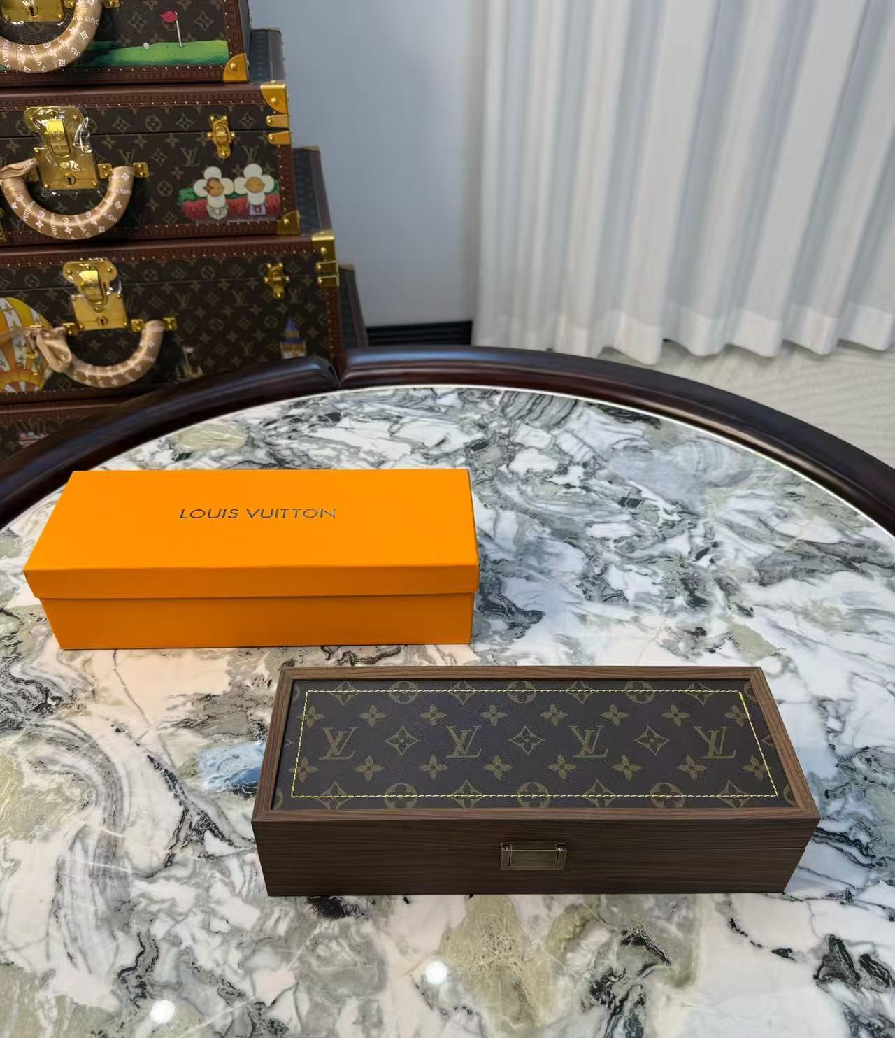 CUSTOM LV WATCH BOX (WOOD)