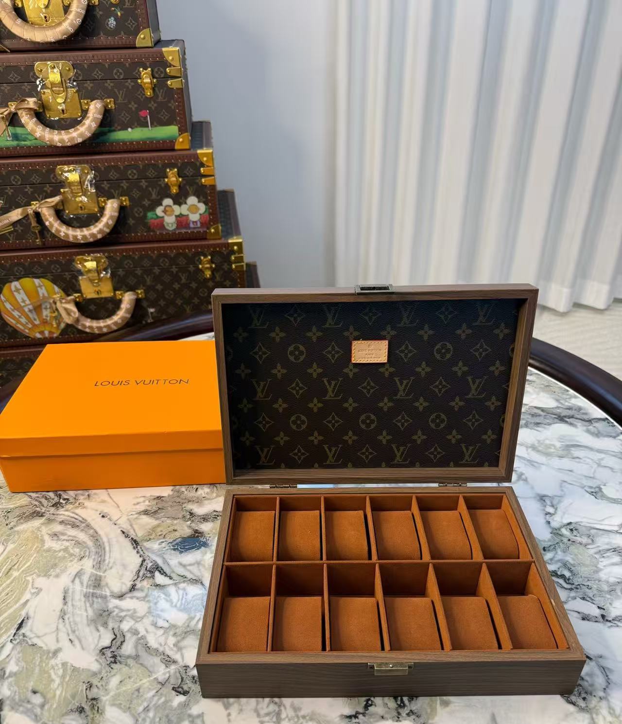 CUSTOM LV WATCH BOX (WOOD)