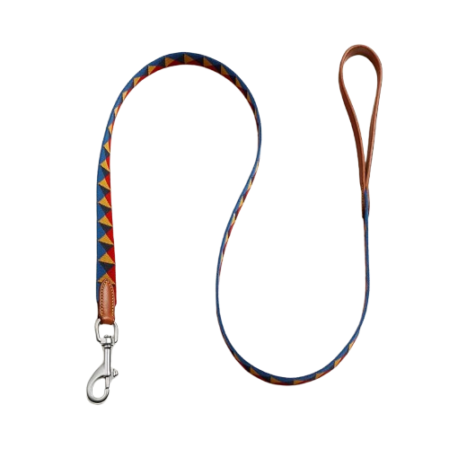 HERMES DOG COLLAR AND LEASH (TRIANGLES)