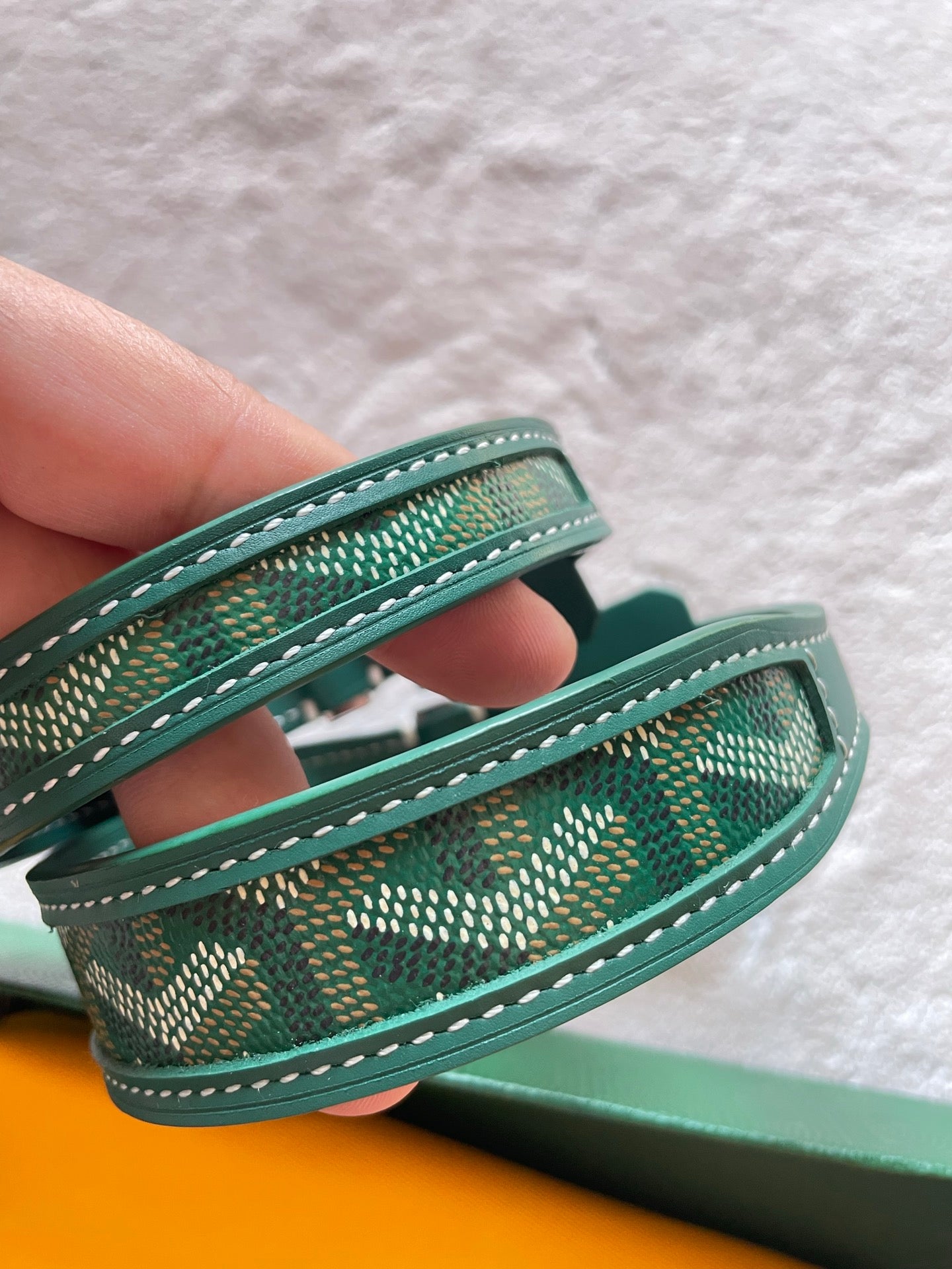 GOYARD DOG COLLAR AND LEASH