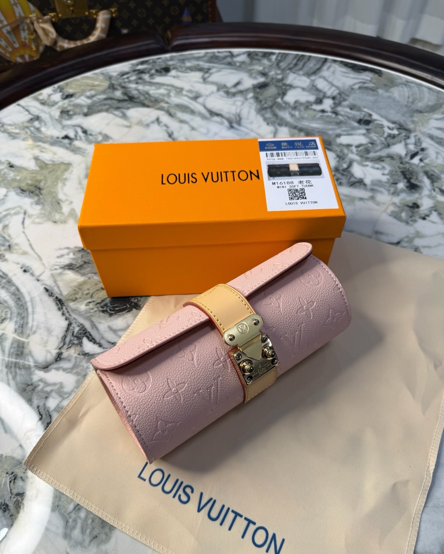 LV MONOGRAM JEWELRY CASE (PINK)