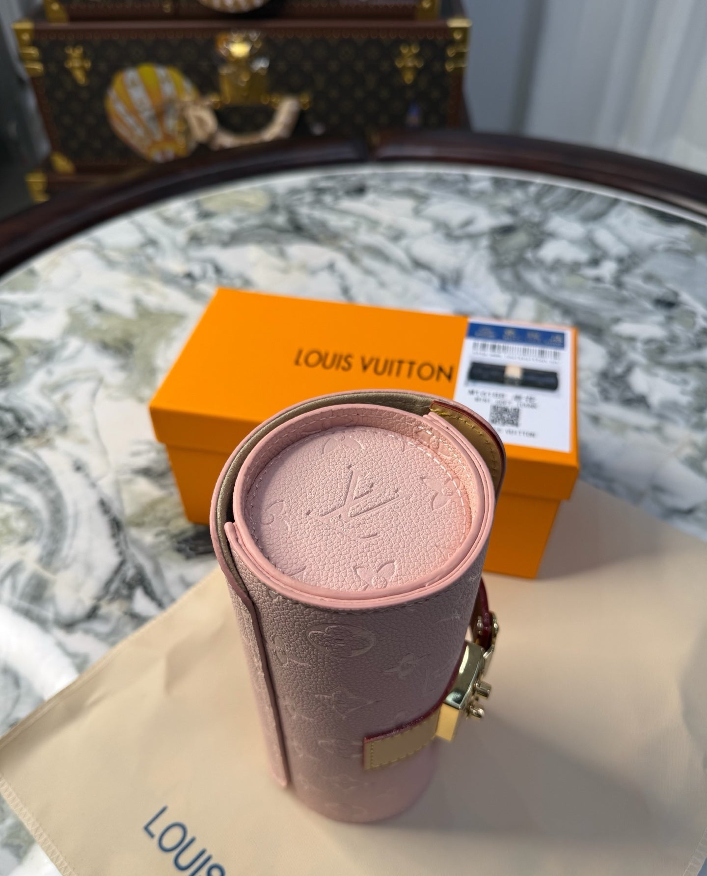 LV MONOGRAM JEWELRY CASE (PINK)