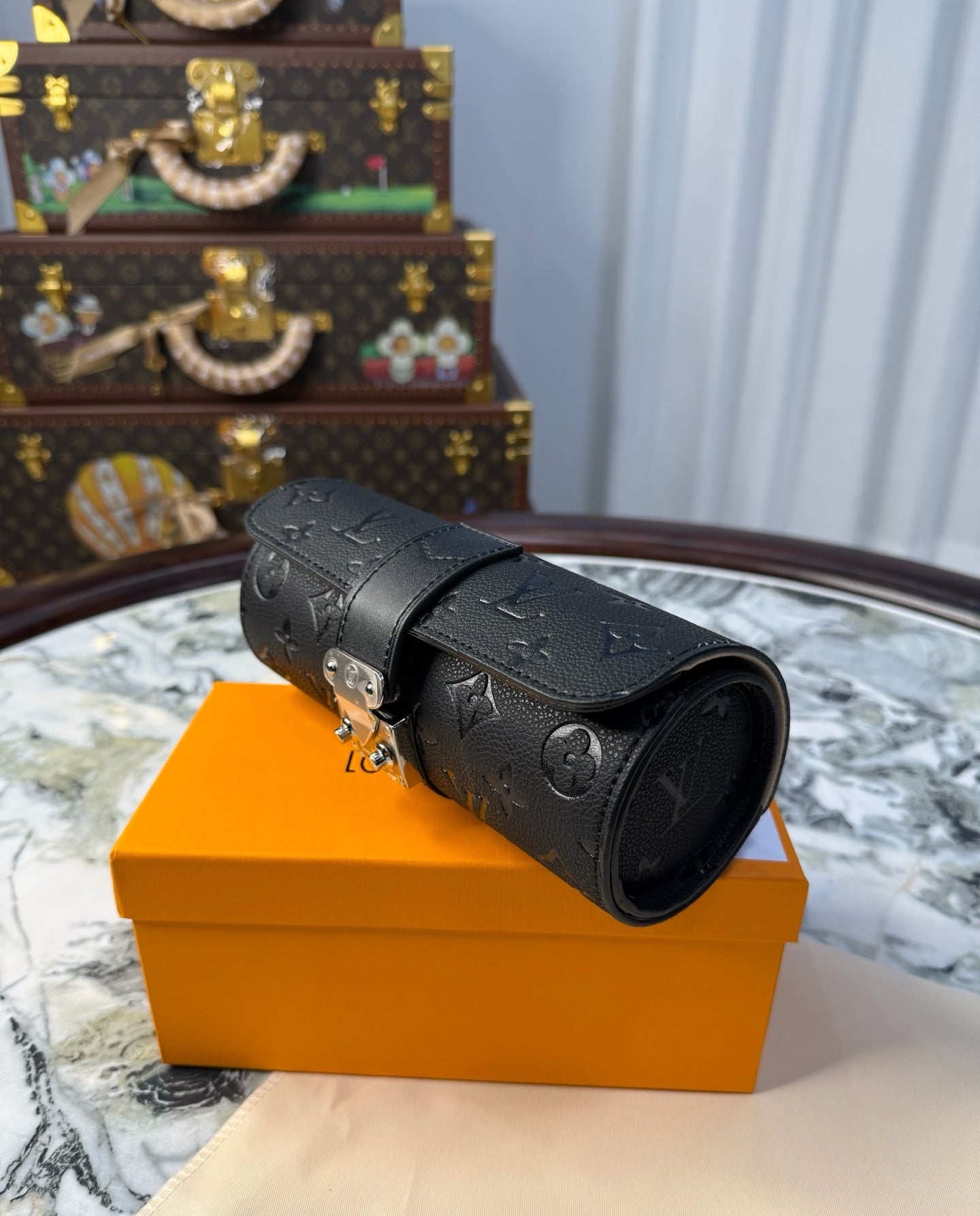 LV MONOGRAM JEWELRY CASE (TRIPLE BLACK)