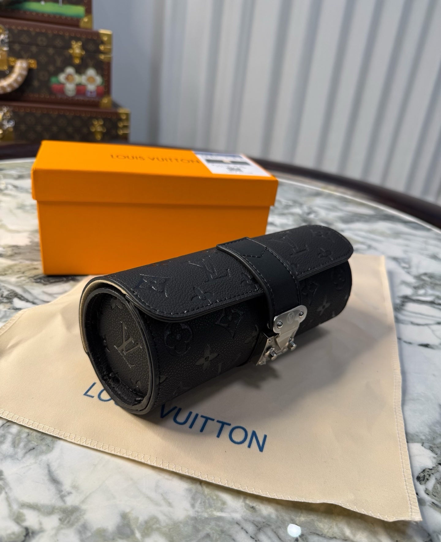 LV MONOGRAM JEWELRY CASE (TRIPLE BLACK)