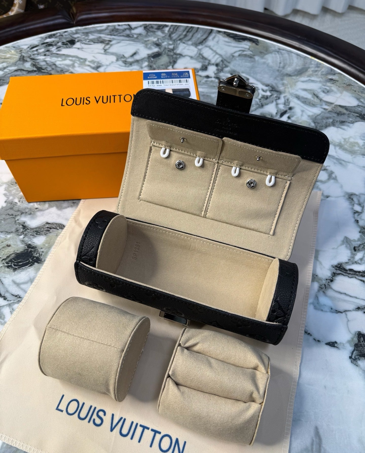 LV MONOGRAM JEWELRY CASE (TRIPLE BLACK)