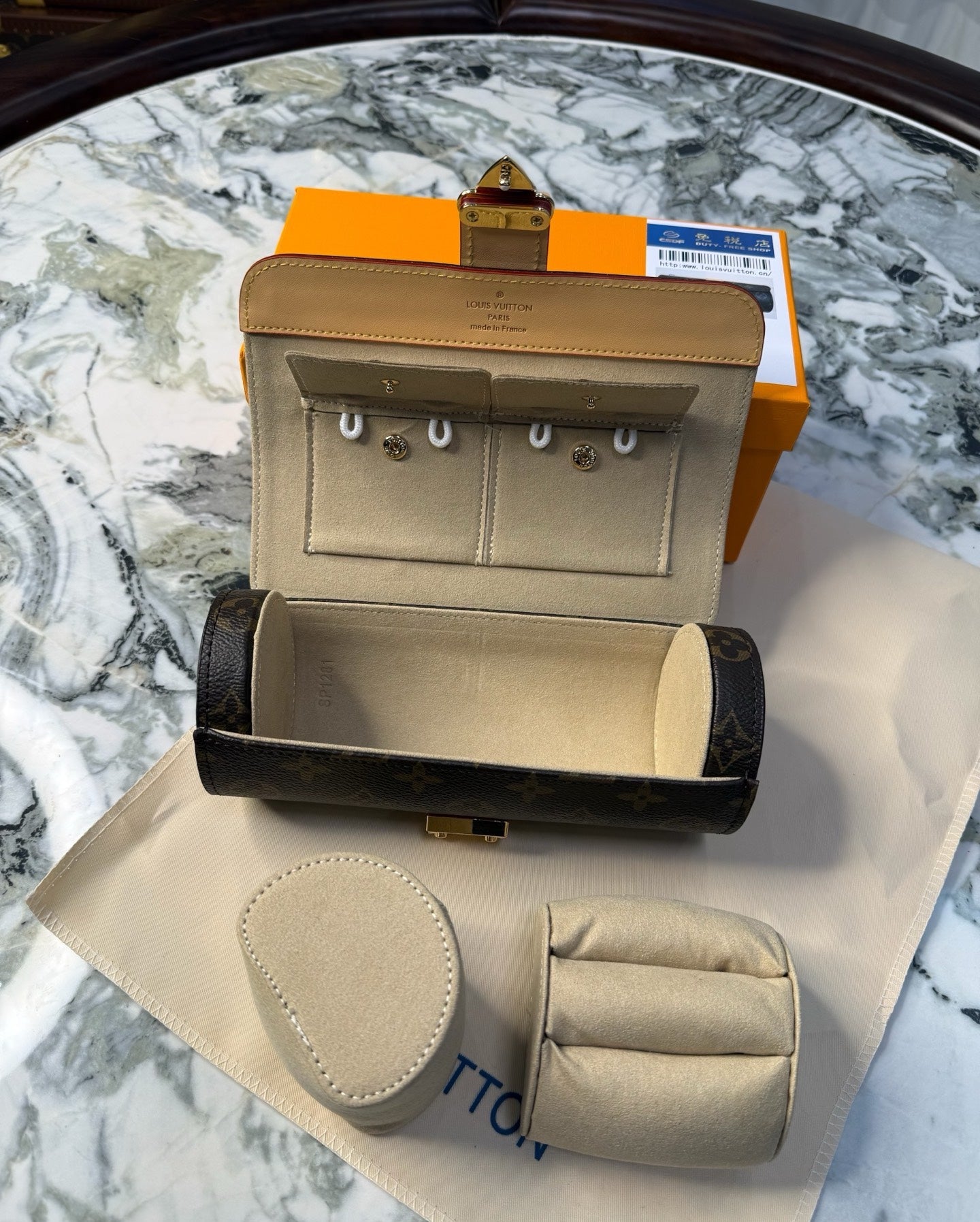 LV MONOGRAM JEWELRY CASE (BROWN)