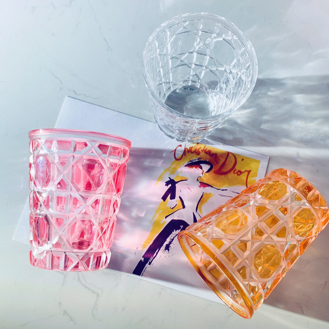 CHRISTIAN COLOUR CRYSTAL CUP SET OF 6