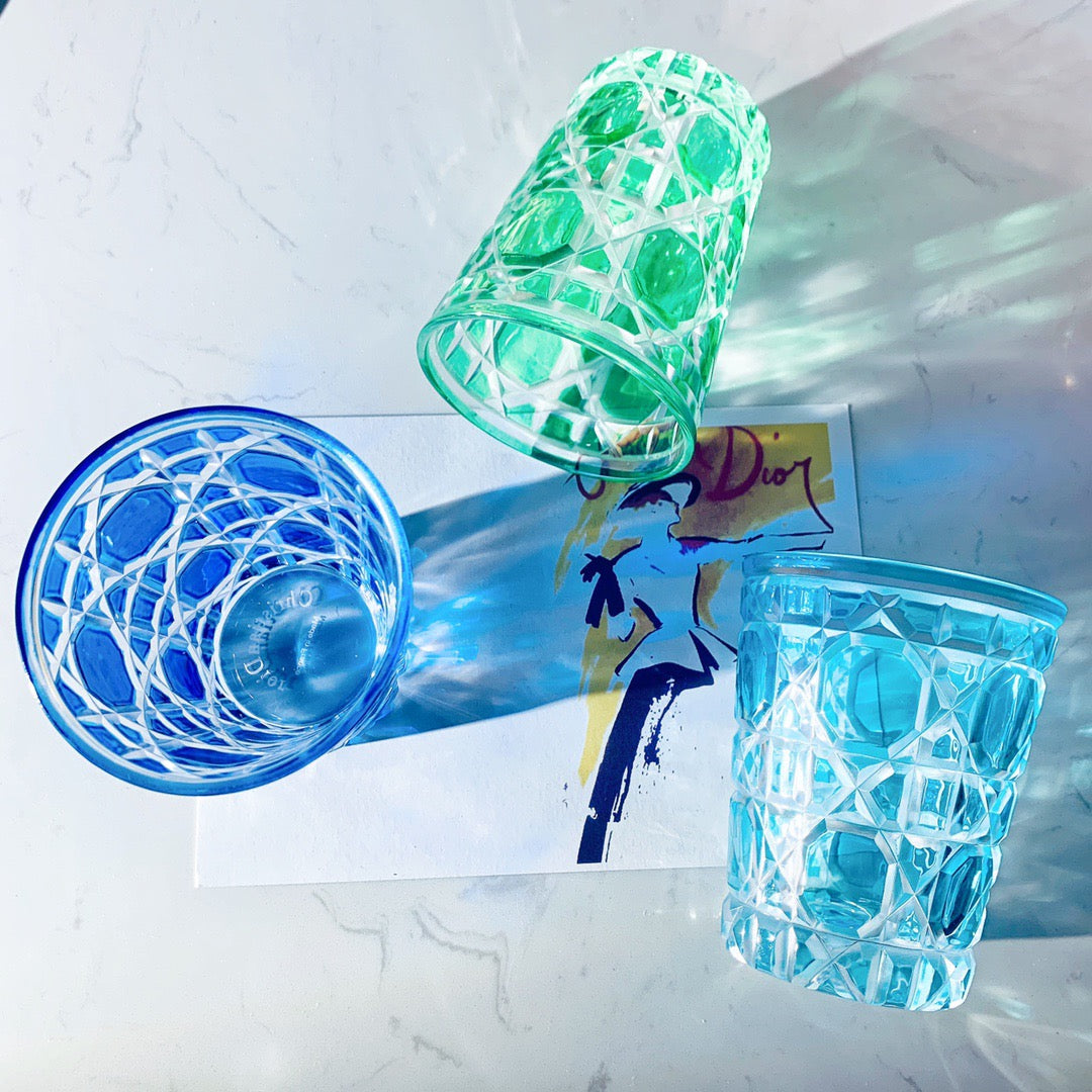 CHRISTIAN COLOUR CRYSTAL CUP SET OF 6