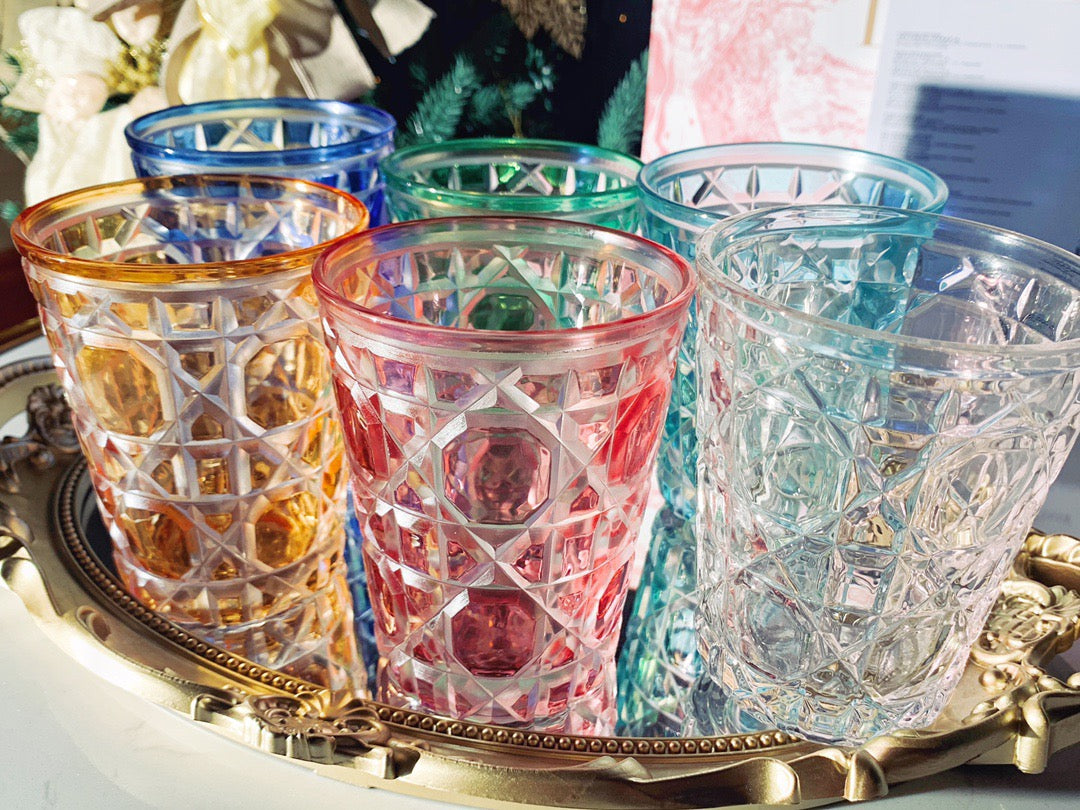 CHRISTIAN COLOUR CRYSTAL CUP SET OF 6