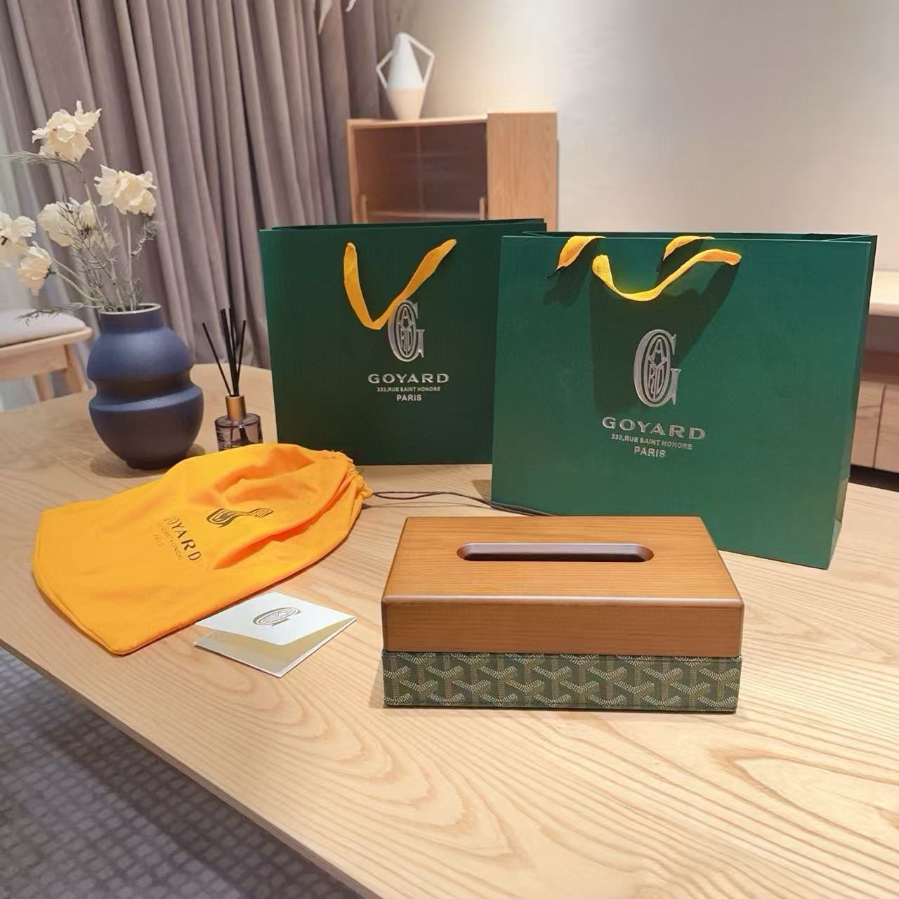 GOYARD TISSUE BOX COVER