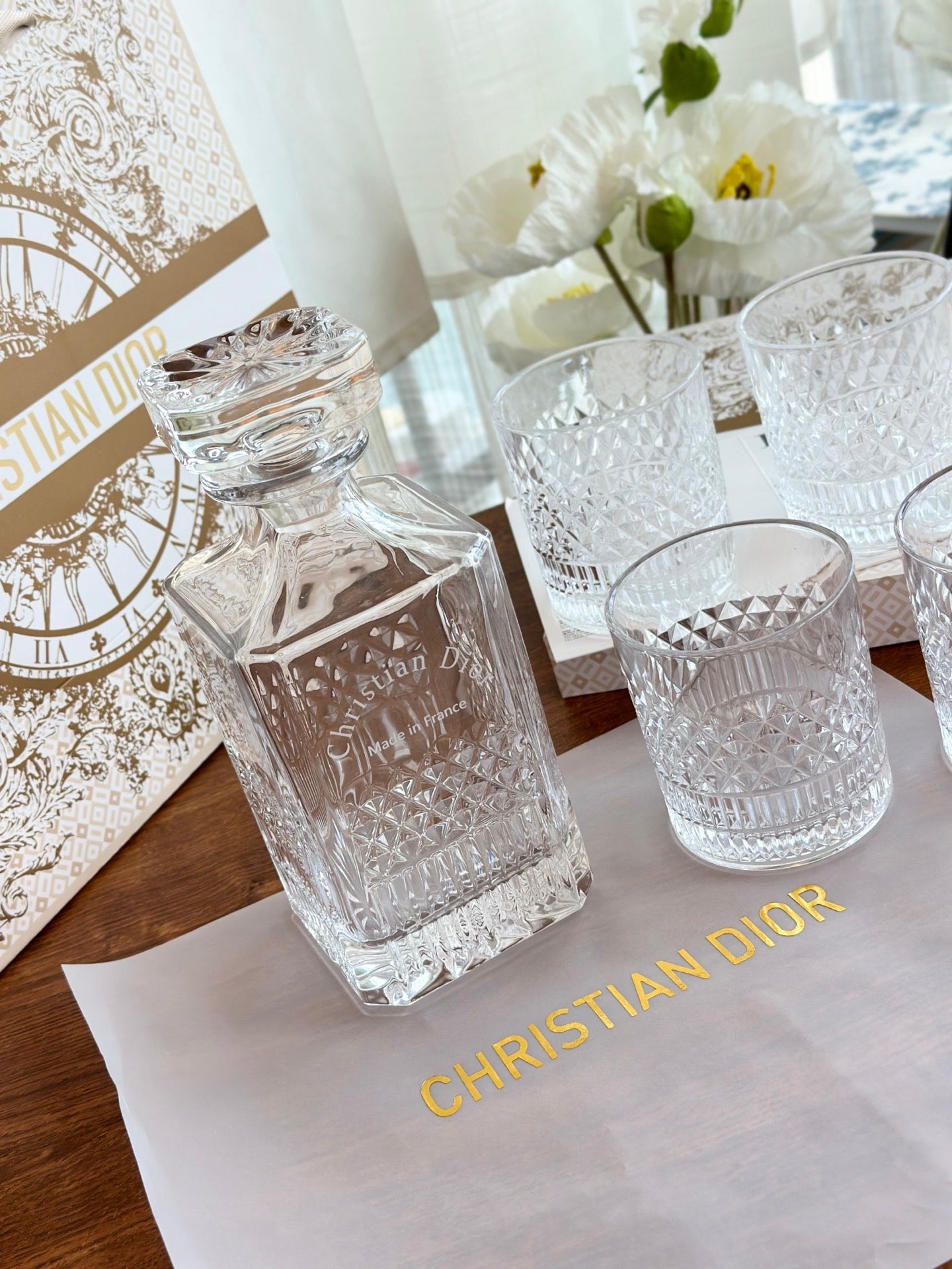 CHRISTIAN WHISKEY DECANTER SET