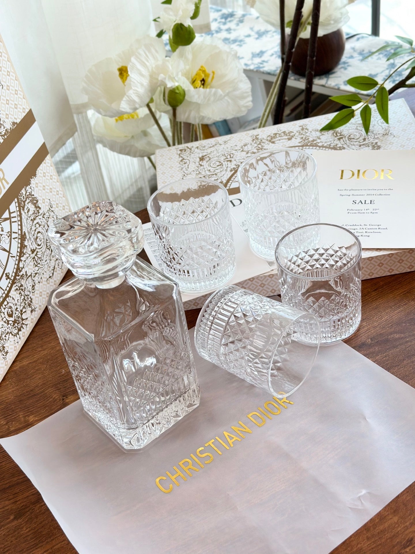 CHRISTIAN WHISKEY DECANTER SET