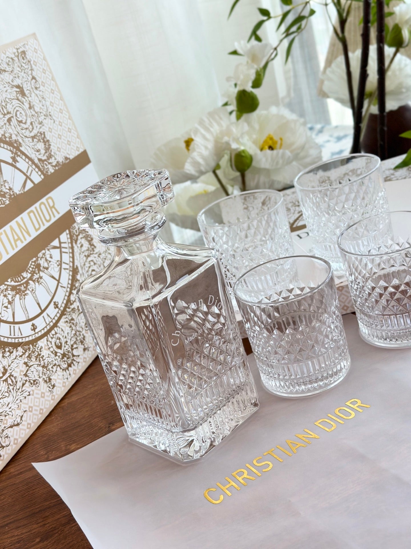 CHRISTIAN WHISKEY DECANTER SET