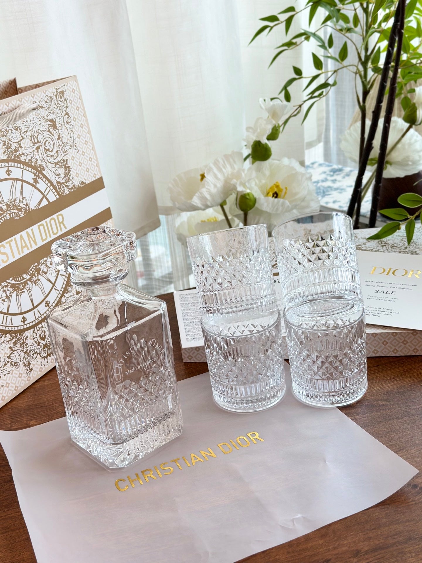 CHRISTIAN WHISKEY DECANTER SET