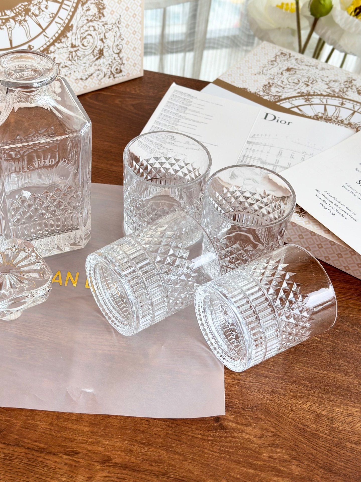 CHRISTIAN WHISKEY DECANTER SET