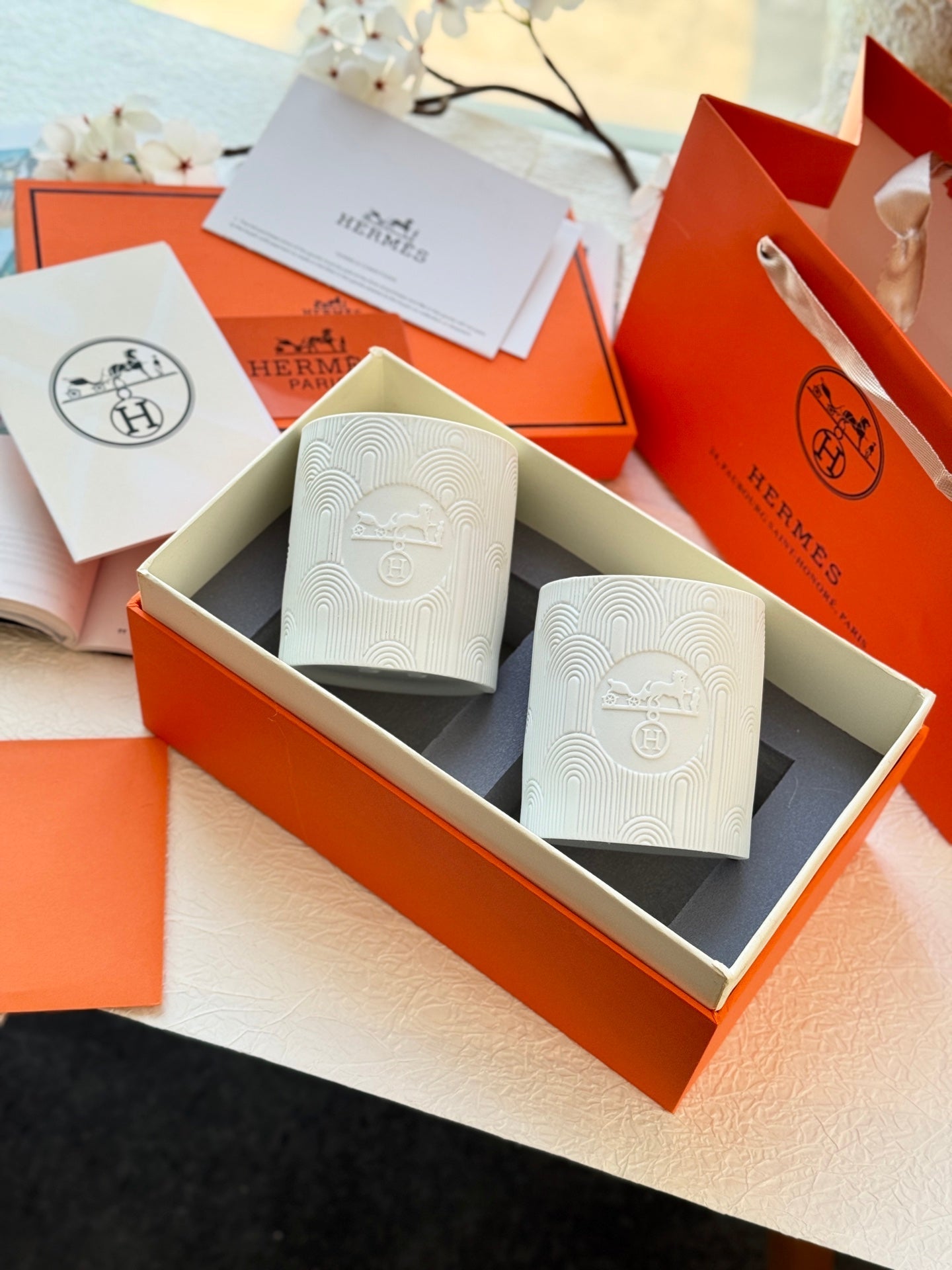 HERMES SCENTED CANDLES SET 2.0