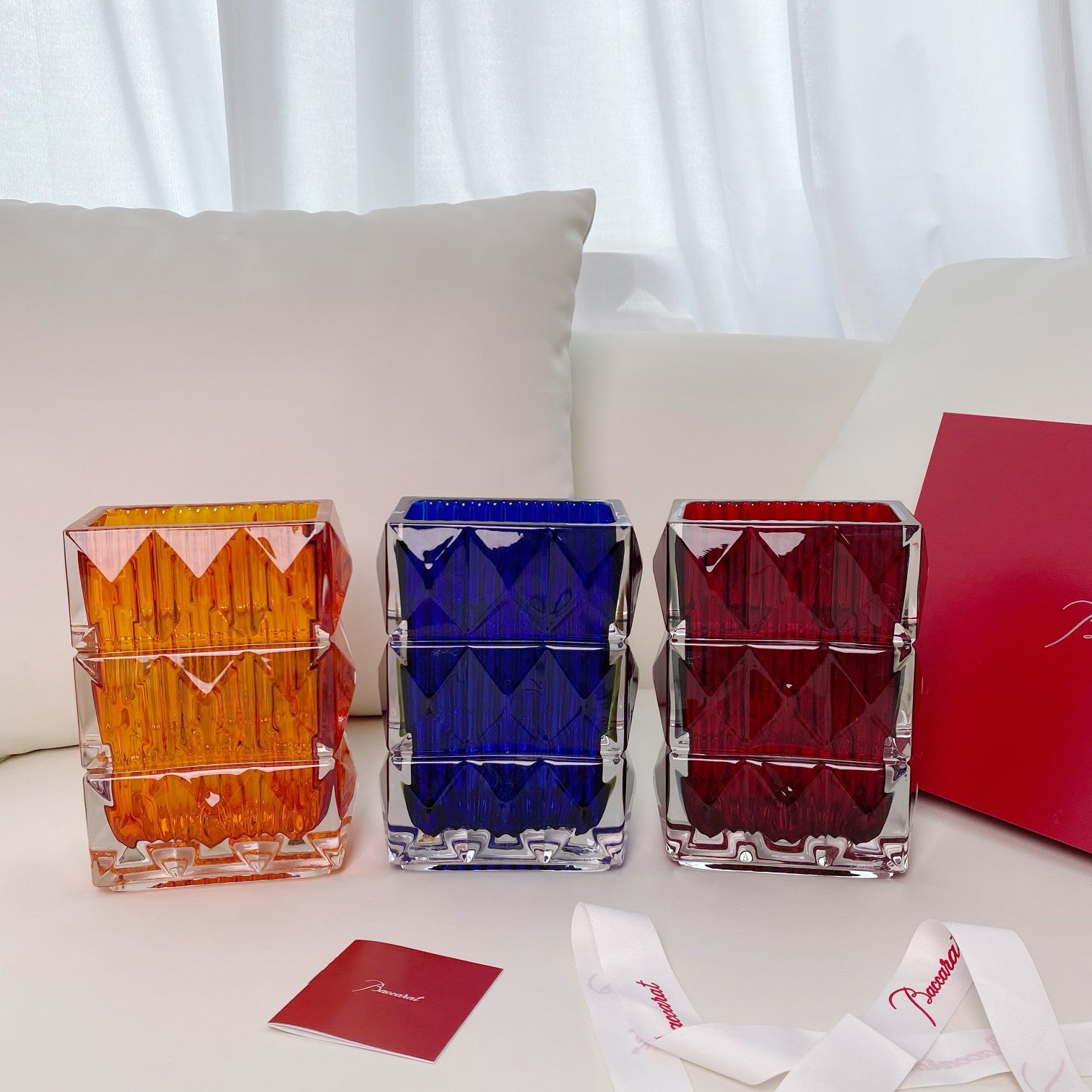 BACCARAT LOUXOR RECTANGLE FLOWER VASE
