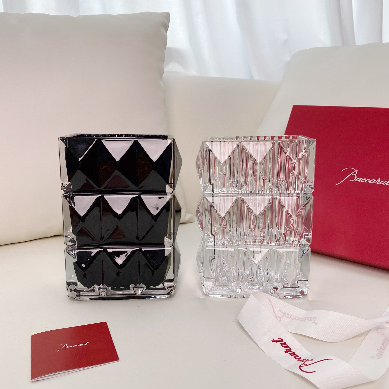 BACCARAT LOUXOR RECTANGLE FLOWER VASE