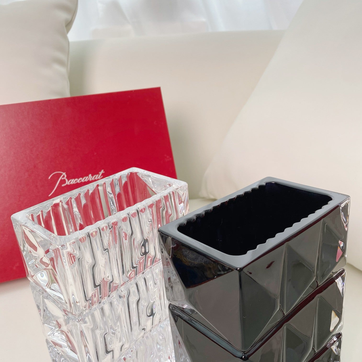 BACCARAT LOUXOR RECTANGLE FLOWER VASE