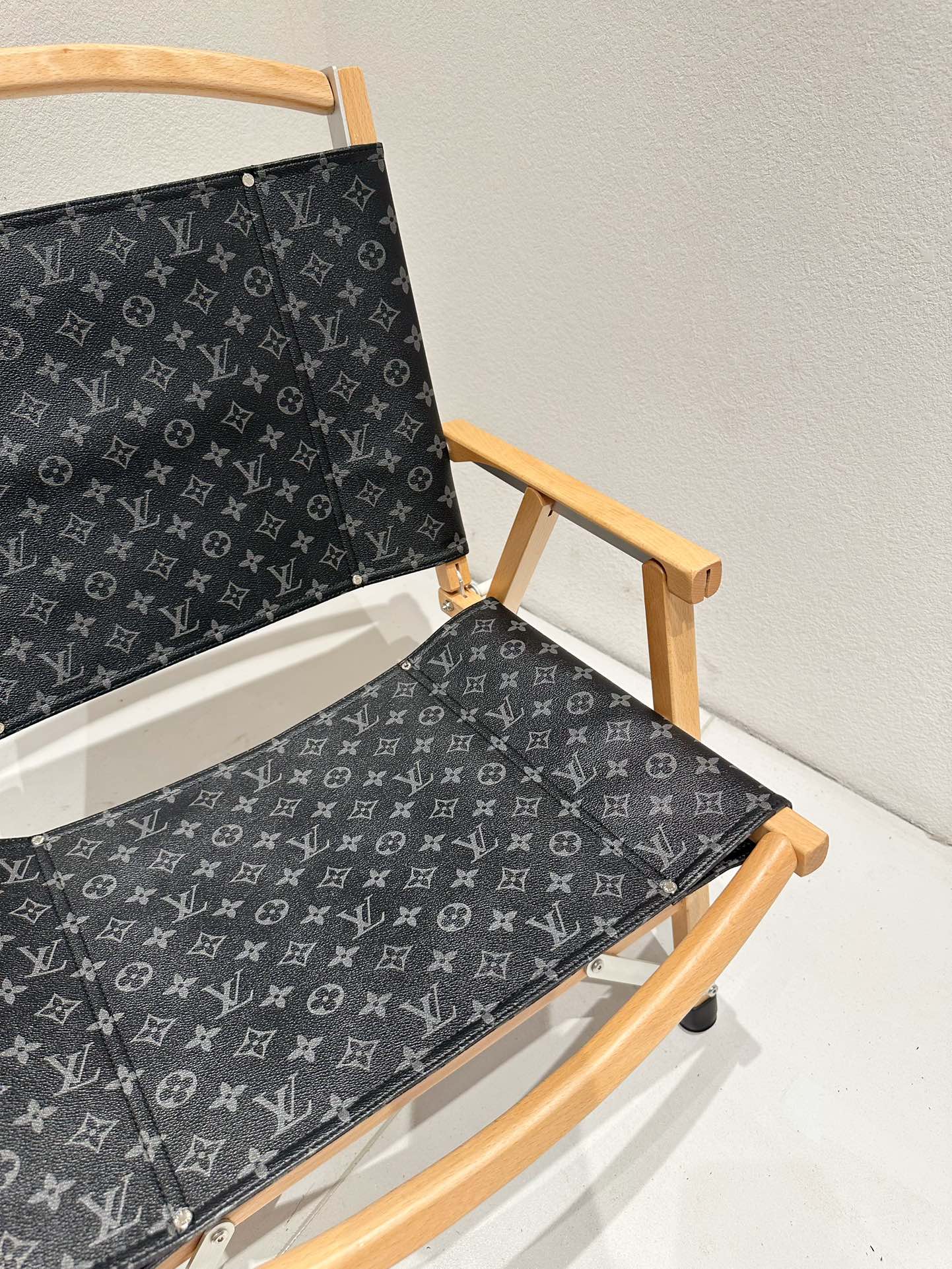 CUSTOM LV FOLDING CHAIR (BLACK MONOGRAM)