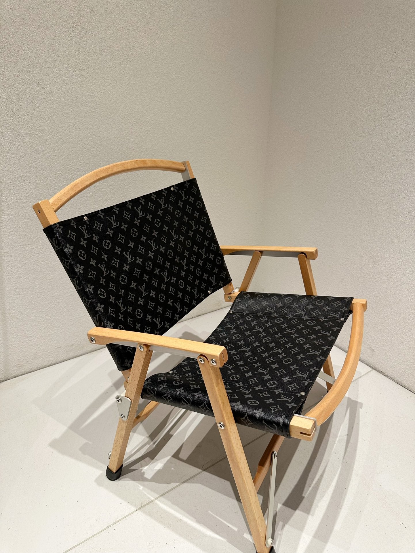 CUSTOM LV FOLDING CHAIR (BLACK MONOGRAM)