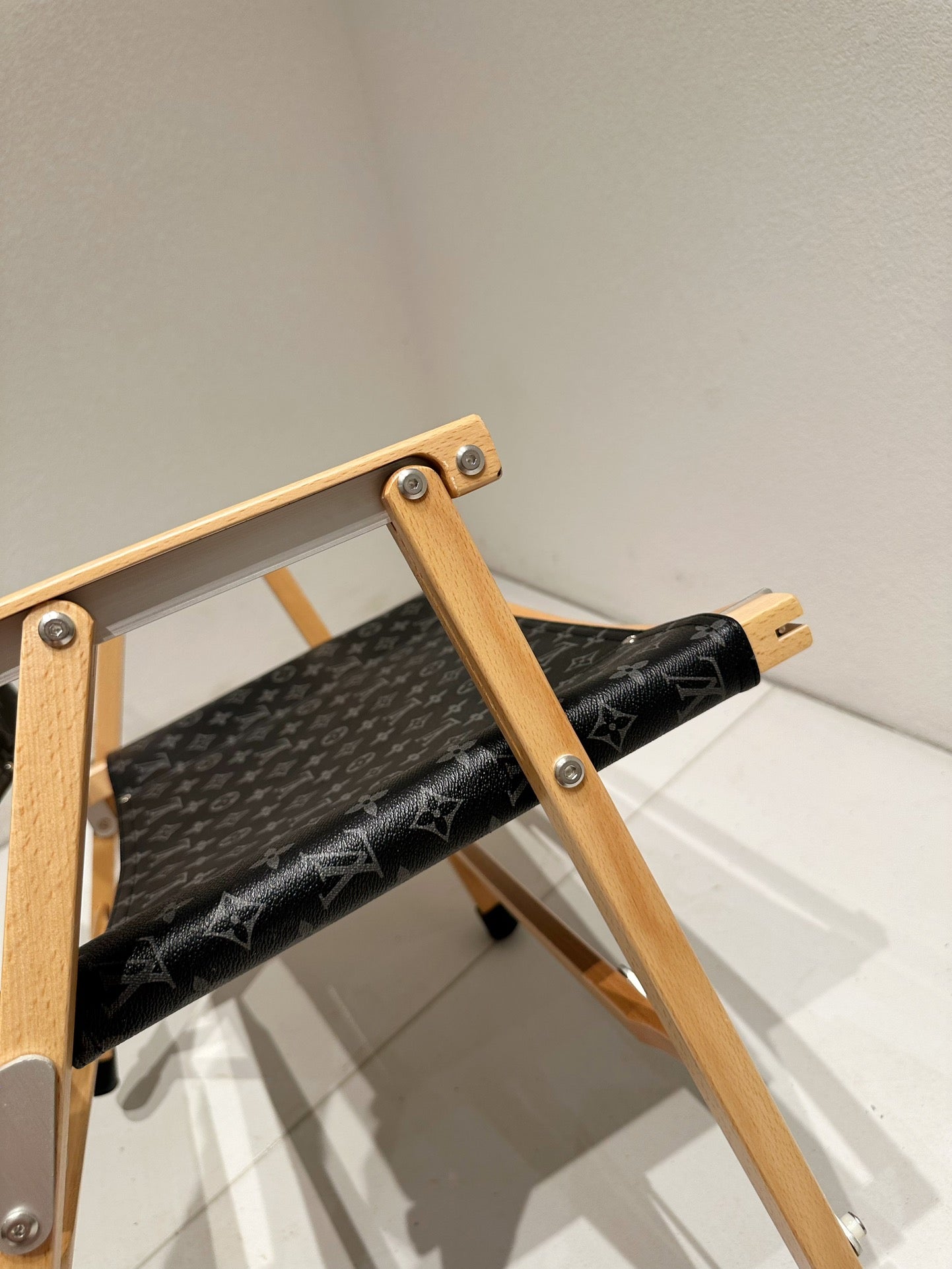 CUSTOM LV FOLDING CHAIR (BLACK MONOGRAM)