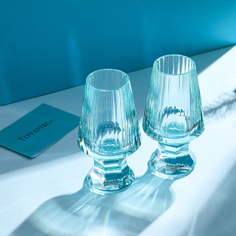 TIFFANY GLASS CUP SET