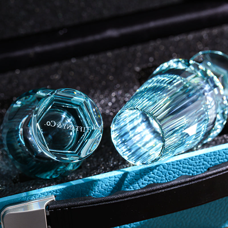 TIFFANY GLASS CUP SET