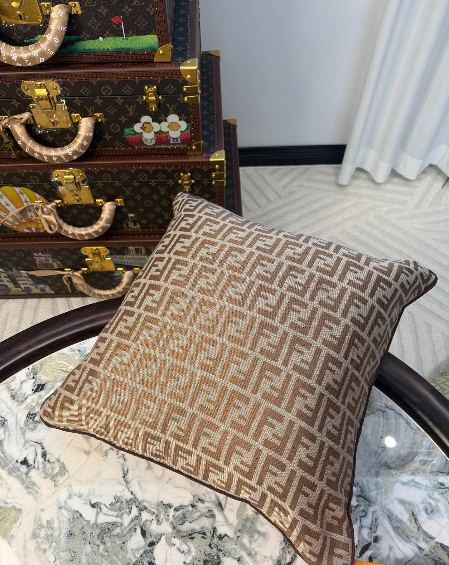 FENDI MONOGRAM THROW PILLOW