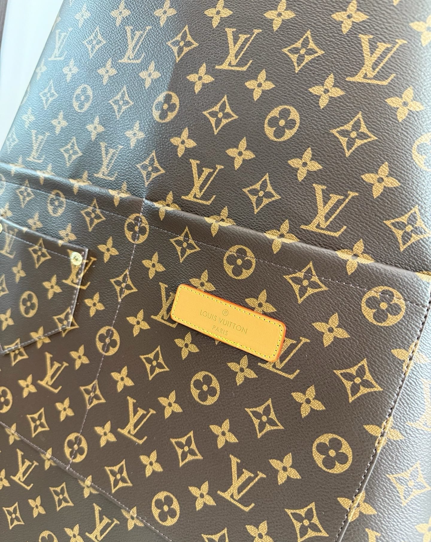 CUSTOM LV LEATHER APRON