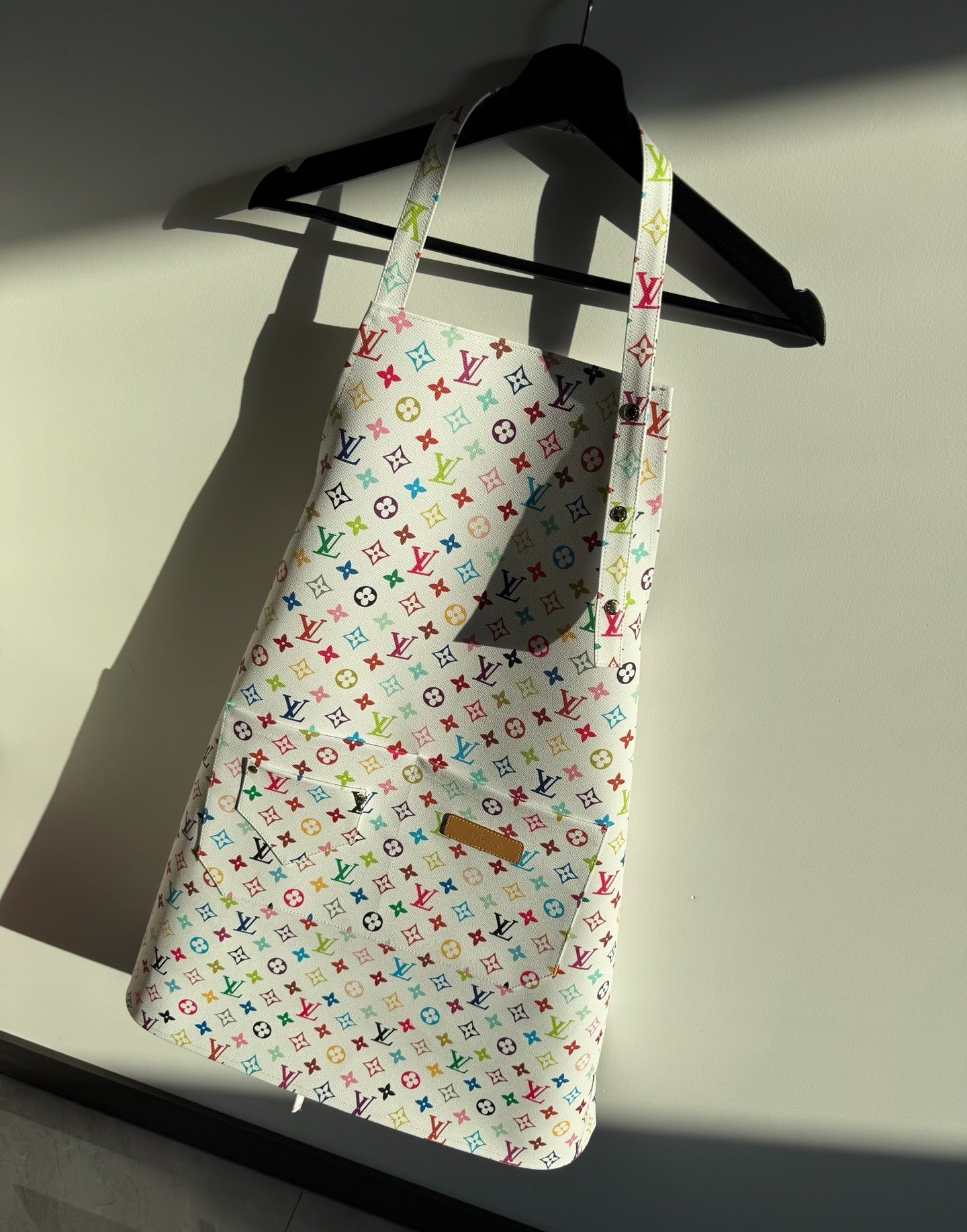 CUSTOM LV LEATHER APRON (MURAKAMI)