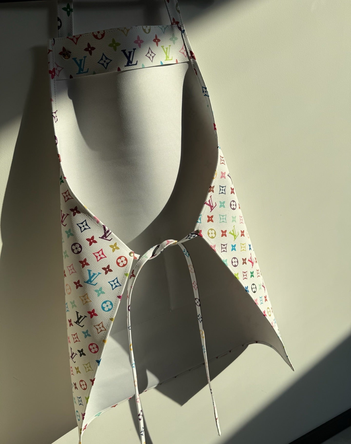 CUSTOM LV LEATHER APRON (MURAKAMI)
