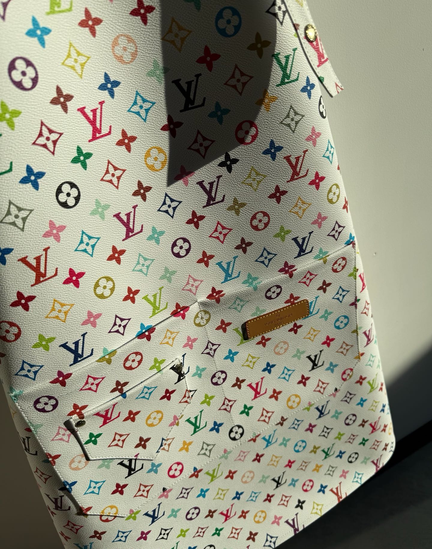 CUSTOM LV LEATHER APRON (MURAKAMI)