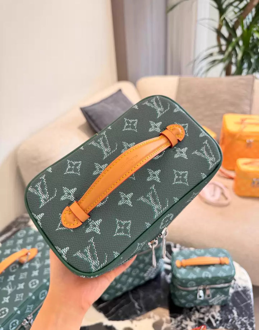 CUSTOM LV MAKE UP VANITY BAG (DENIM)