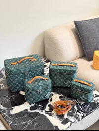 CUSTOM LV MAKE UP VANITY BAG (DENIM)