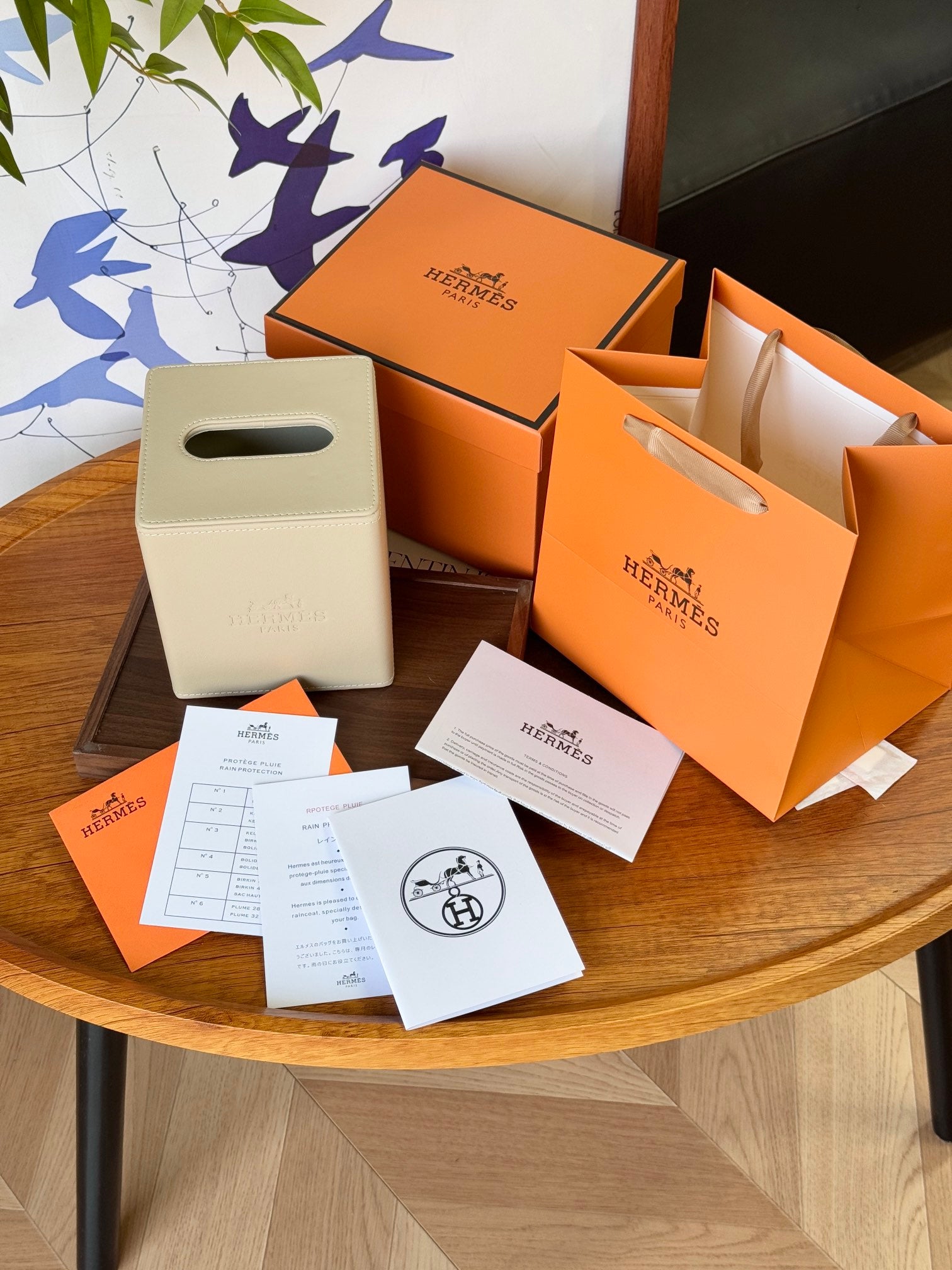 HERMES SQUARE TISSUE BOX COVER