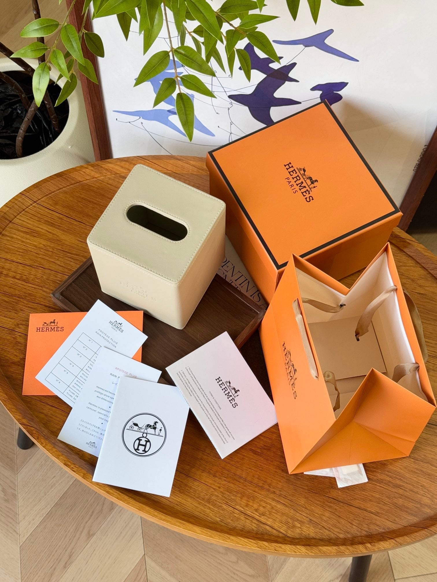 HERMES SQUARE TISSUE BOX COVER