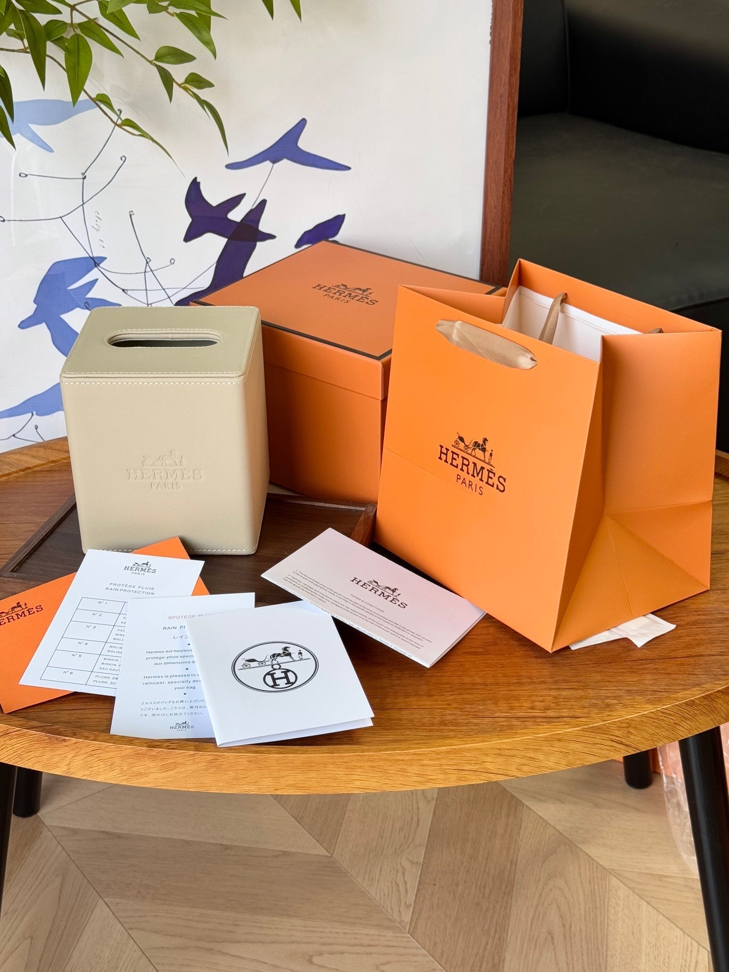 HERMES SQUARE TISSUE BOX COVER