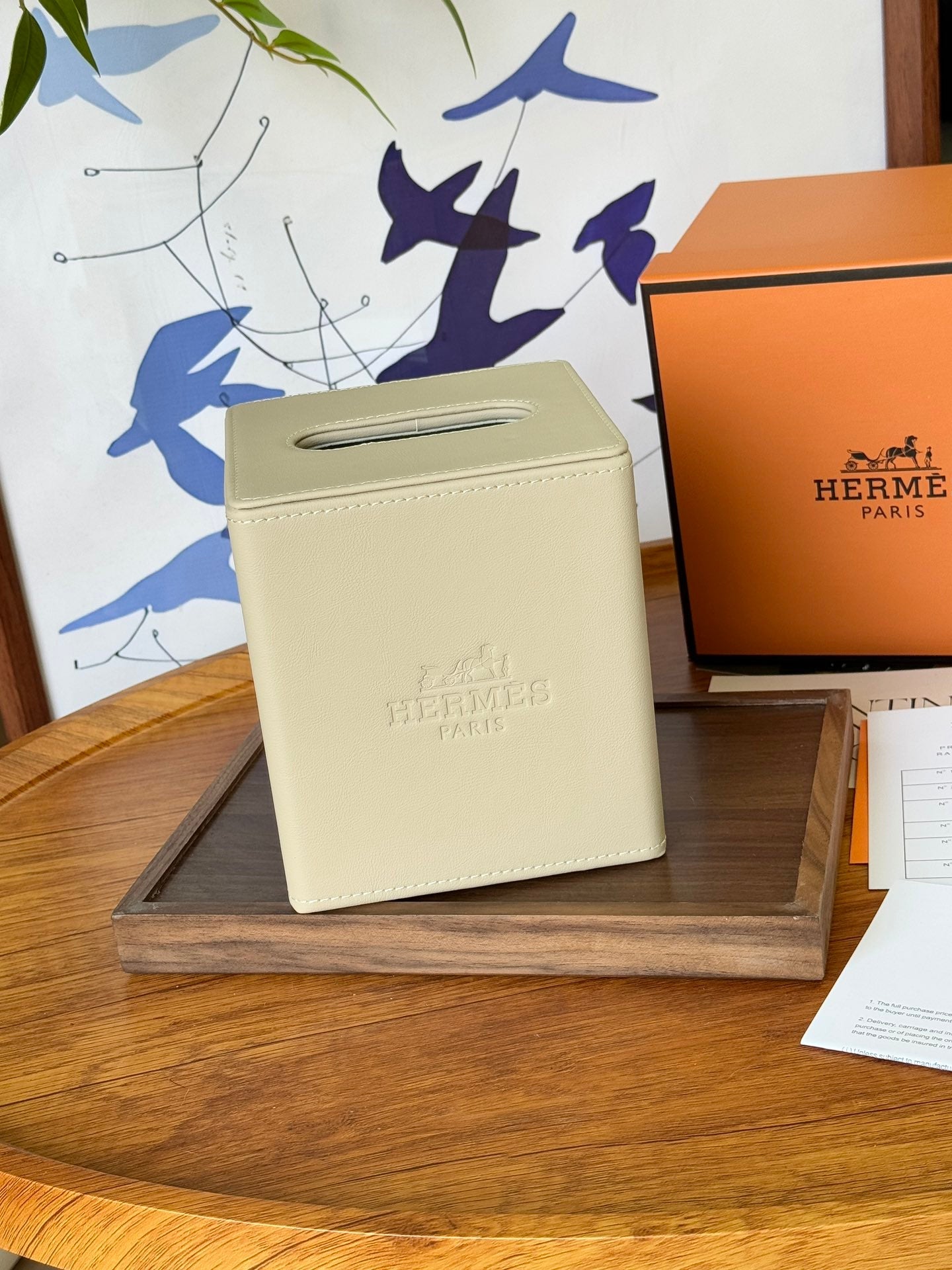 HERMES SQUARE TISSUE BOX COVER