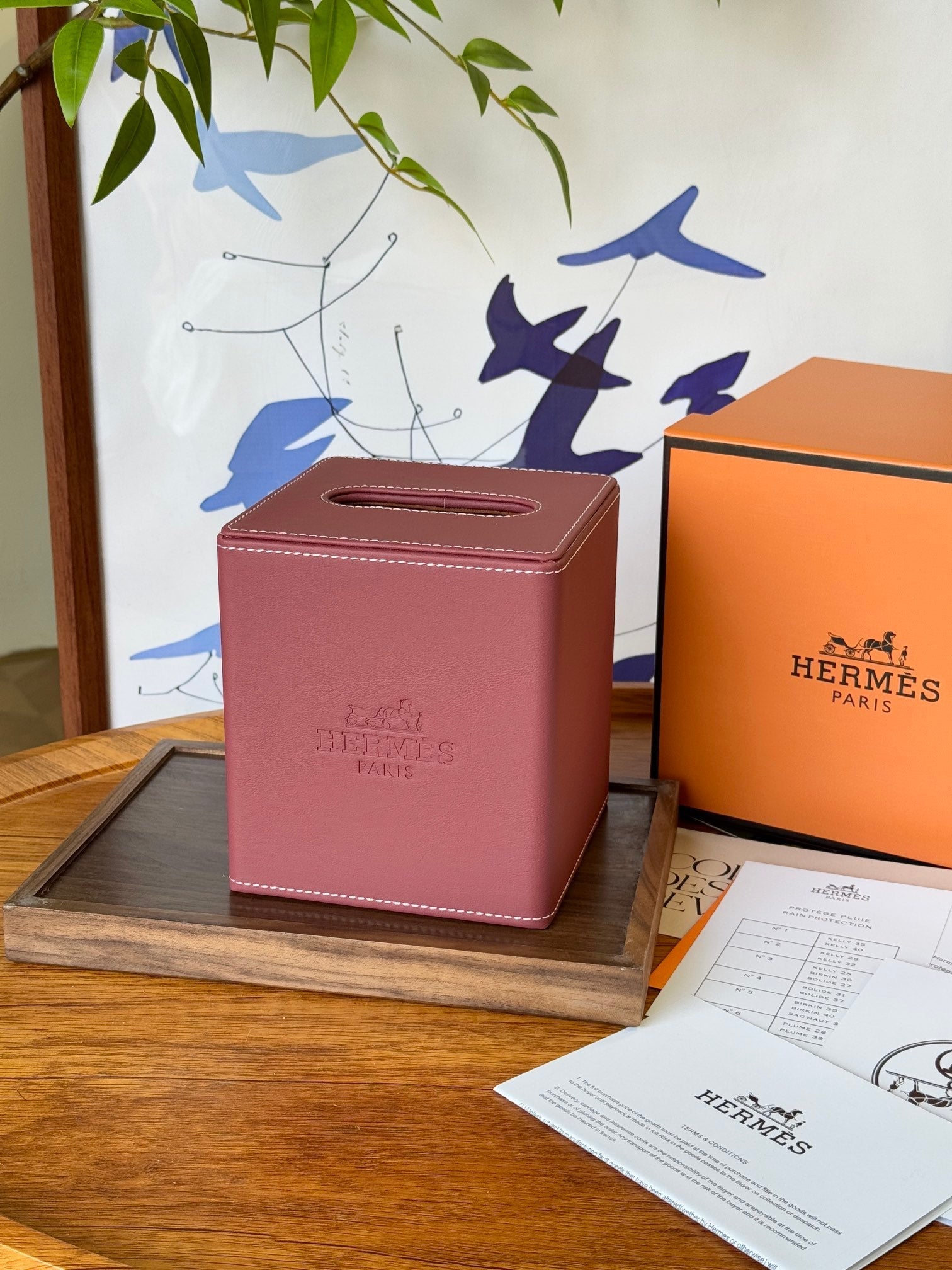 HERMES SQUARE TISSUE BOX COVER