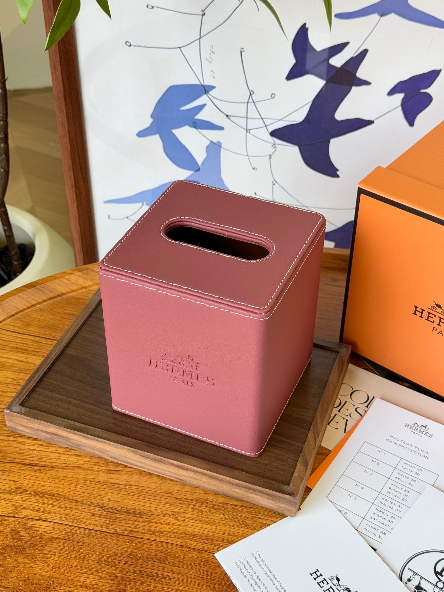 HERMES SQUARE TISSUE BOX COVER