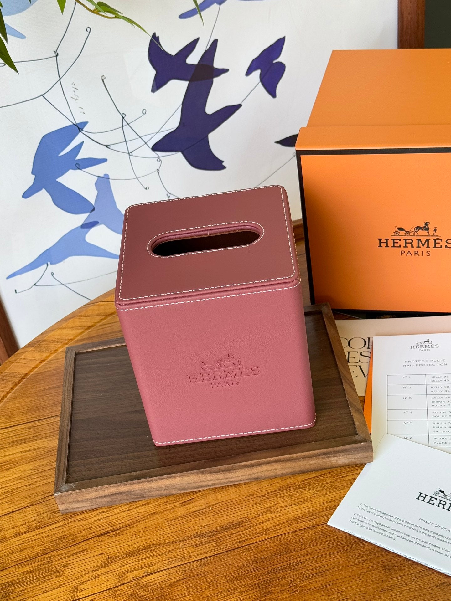 HERMES SQUARE TISSUE BOX COVER